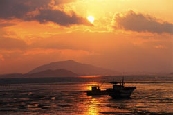 Sunset in Suncheon Bay (Photo: Yonhap news)